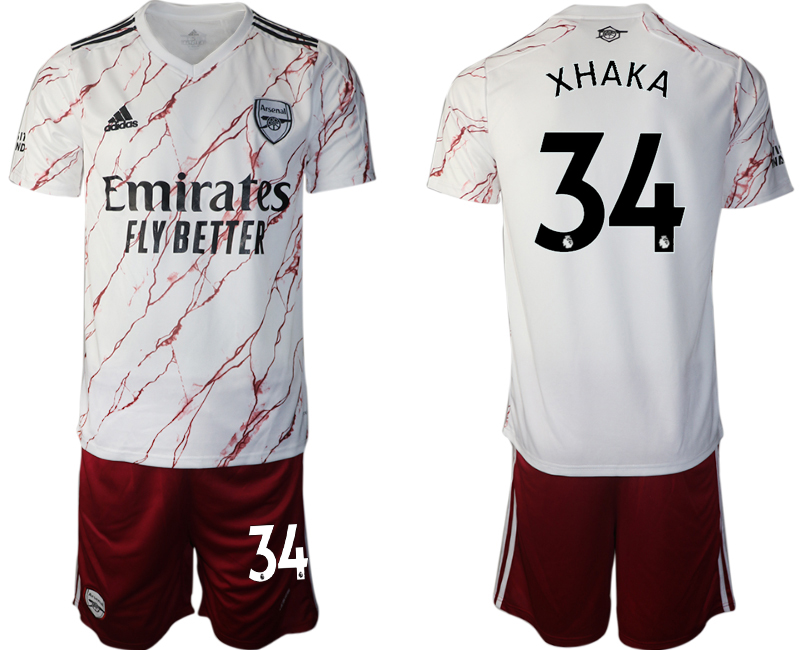 Men 2020-2021 club Arsenal away #34 white Soccer Jerseys->arsenal jersey->Soccer Club Jersey
